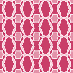 Mix shaped lattice vector repeat pattern. Loop and rounded polygon seamless illustration background.