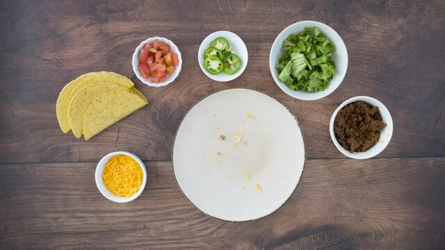Stop Motion Animation of Eating Beef Tacos