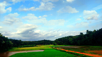landscape with sky and clouds
