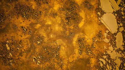 Gold Wall texture background of the house wall paint that is affected by weather conditions
