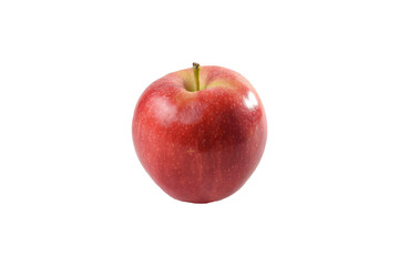 A red apple on a white background