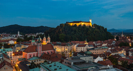 Fototapeta na wymiar Ljubljana Evening