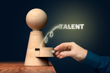 Unlock and open hidden talent - motivation concept