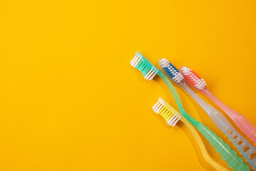 Set of four toothbrushs