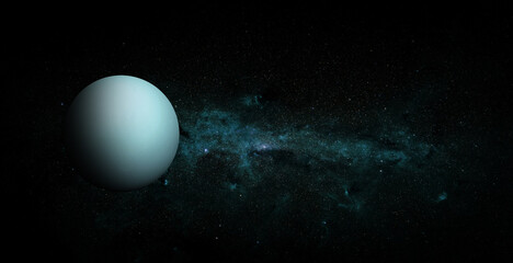 Fototapeta na wymiar Uranus on space background. Elements of this image furnished by NASA.
