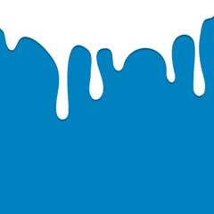 Milky dripping paint. Dripping liquid. Fluid fluid. Spilling paint. Falling paint. Fluid oil stain. Abstract, liquid drops of ink. Vector illustration