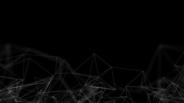 Global network connection. Abstract geometric Loop background with connecting dots and lines. Digital technology and communication concept. Medical, Medicine, Science, Technology, Chemistry