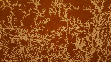 Brown paint Background cracked and peeling on the wall due to the influence of weather conditions for a long time