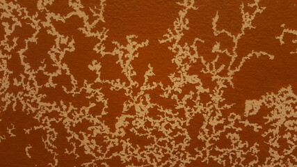 Brown paint Background cracked and peeling on the wall due to the influence of weather conditions for a long time