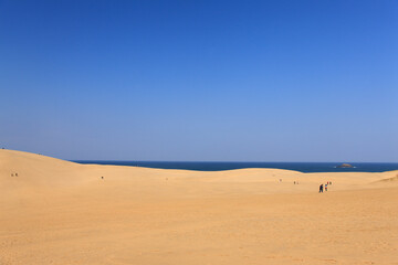 鳥取砂丘、青空