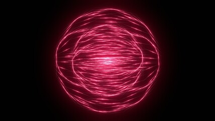Abstract red sci-fi sphere.