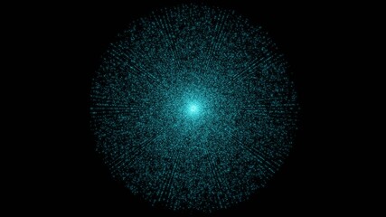 Abstract 3D coral circle animation.