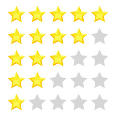 Rating stars vote vector design illustration isolated on white background
