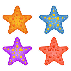 Starfish pack vector design illustration isolated on white background
