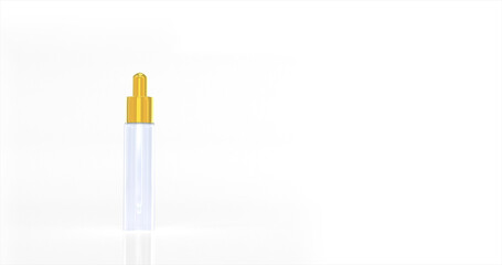 Perfume bottle. isolated on white background. 3d illustration.