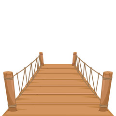 Wooden bridge vector design illustration
