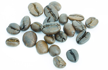 coffee beans isolated on white background