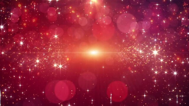  red bokeh particles festive video backdrop