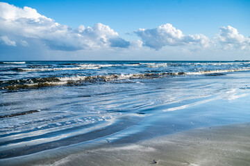 Beautiful landscape, calm sea and small waves