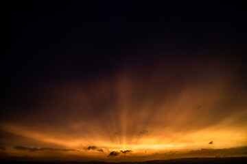 Beautiful colorful cloudscape. Beauty sunset.