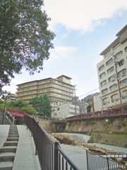 Fototapeta na wymiar 神戸有馬温泉街の景観