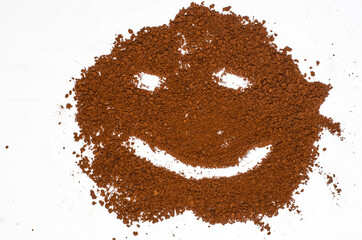Coffee extravaganza - a happy, smiling face.