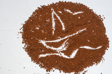 Coffee extravaganza - a boat on the waves.