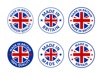 Obraz premium made in great britain, United Kingdom product emblem