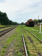 Obraz premium train in the countryside