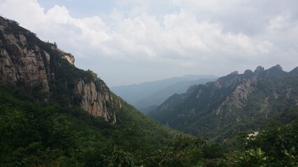 view of the gentle mountains