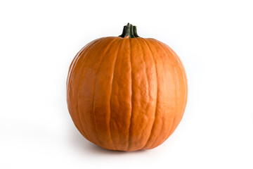 Halloween orange pumpkin isolated on white background