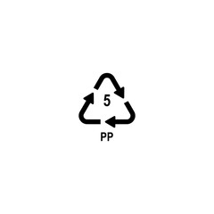 plastic recycle icon vector symbol