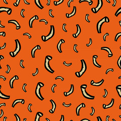 Halloween pumpkin stalk pattern seamless Vegetable logo icon sign Doodle cartoon design children's style Fashion print clothes apparel greeting invitation card banner badge poster flyer wallpaper