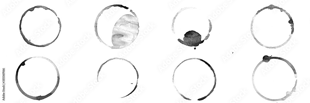 Poster mirror circles isolated on white background. framework for design