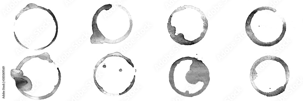 Poster mirror circles isolated on white background. framework for design