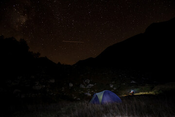 Camping under the stars on Mt. Treskavica, near Sarajevo in Bosnia and Herzegovina. 