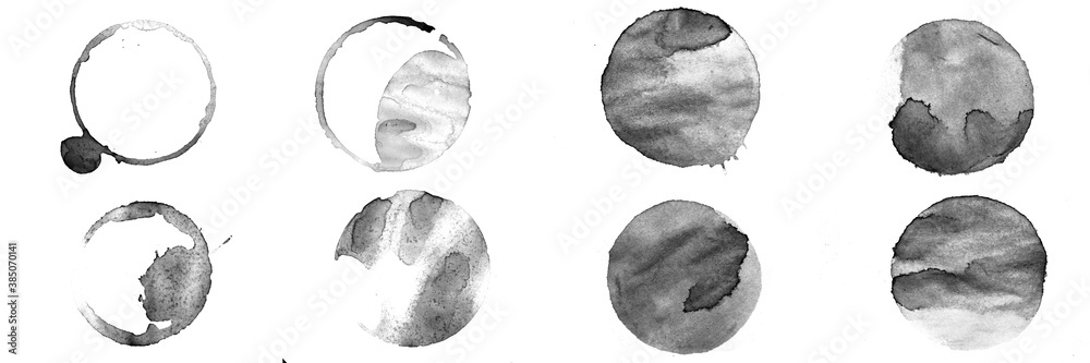 Poster mirror circles isolated on white background. framework for design