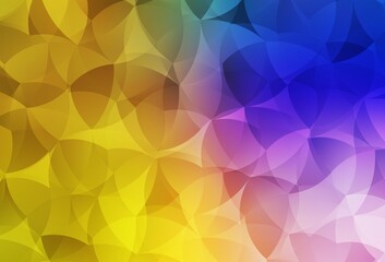 Dark Pink, Yellow vector triangle mosaic background.