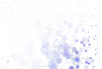 Light Pink, Blue vector pattern with polygonal style with circles.