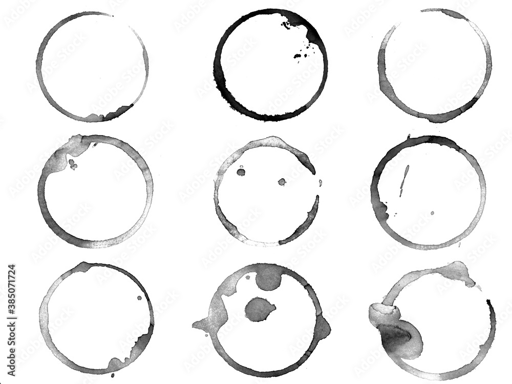 Poster mirror circles isolated on white background. framework for design