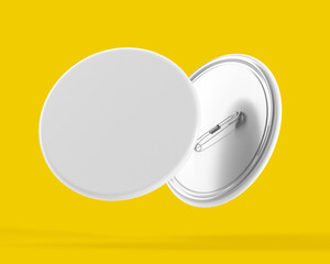 Pin badges floating mock up