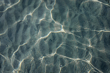 Grungy dark and moody cold shallow sea with noise and ripples.