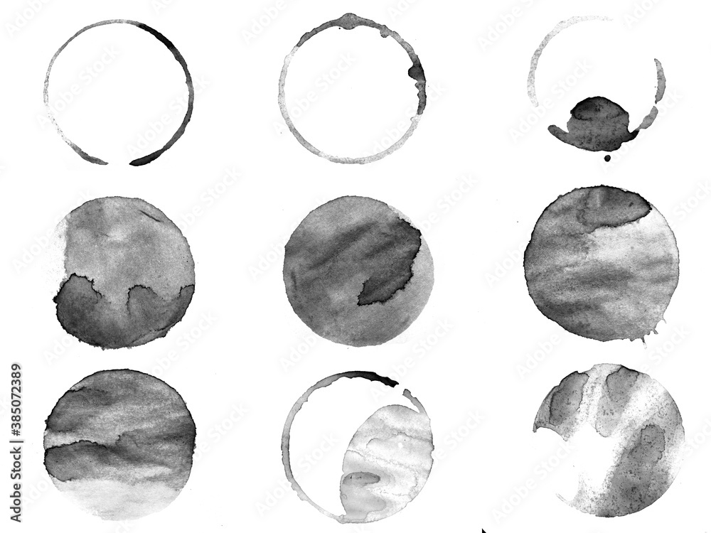 Poster mirror circles isolated on white background. framework for design