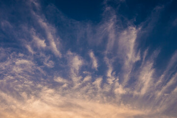 sunset sky with clouds background
