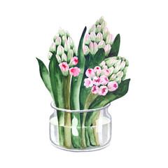 Pink-flowers-in-a-glass-vase