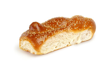 Tasty roll isolated on white