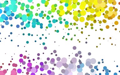 Light Multicolor, Rainbow vector cover with circles.