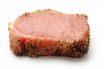 Fetta di carne cruda alle erbe  ft0209_0117 Rebanada de carne cruda con hierbas Felie de carne crudă cu ierburi
