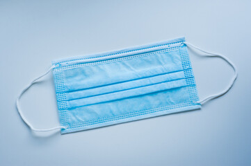 Medical protective mask on a white background