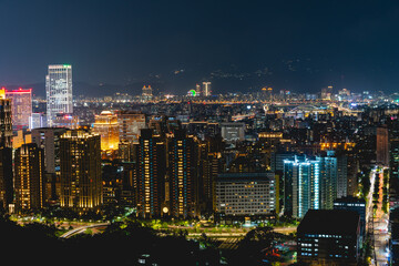 capital city night light landscape